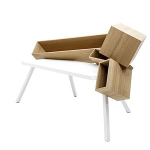 oak desk / MDF / plywood / original design