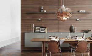 contemporary table / oak / walnut / cherrywood