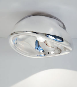 contemporary ceiling light / glass / steel / LED
