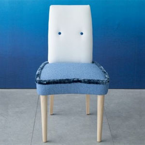 contemporary chair / upholstered / fabric