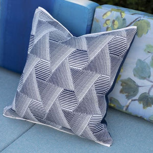 outdoor cushion / square / geometric / fabric