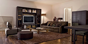 contemporary TV wall unit / wooden