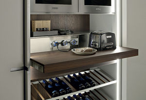 contemporary storage cabinet for kitchen / wooden