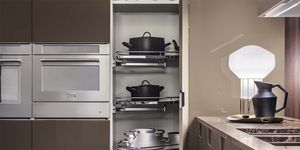 contemporary storage cabinet for kitchen / wooden