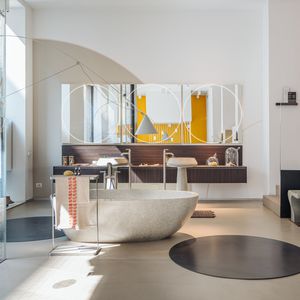 wall-mounted mirror