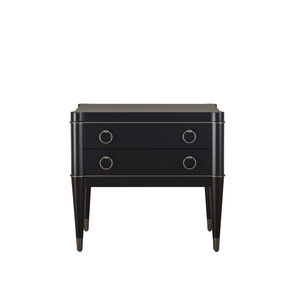 traditional bedside table / lacquered wood / solid wood / rectangular