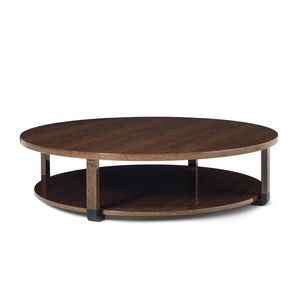 contemporary coffee table / oak / wood veneer / ebony