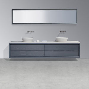 double washbasin / countertop / round / Solid Surface