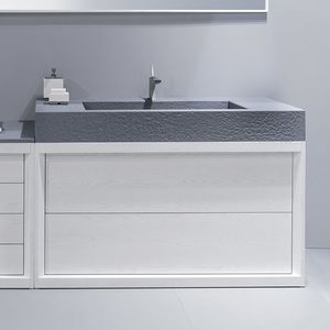 countertop washbasin / rectangular / Solid Surface / contemporary