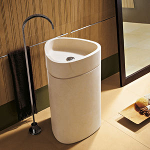 built-in washbasin / stone / contemporary