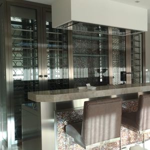 stainless steel wine cabinet