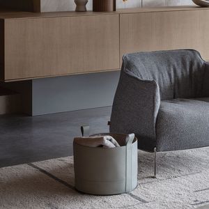 leather laundry basket