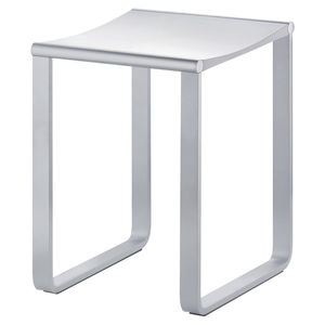 aluminum shower stool / chromed metal / for hospitals / for hotel