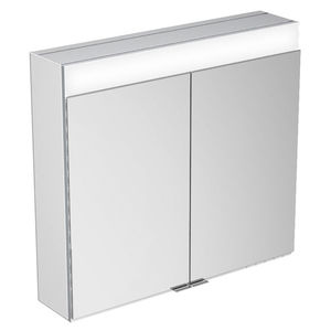 contemporary bathroom cabinet / metal / wall-mounted / with mirror