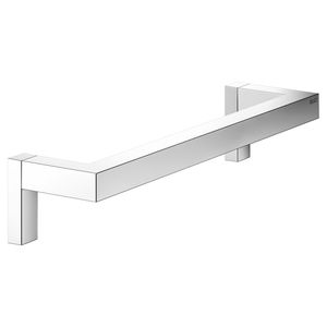 chromed metal grab bar