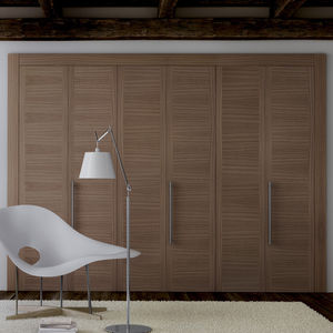 contemporary wardrobe / wooden / with swing doors