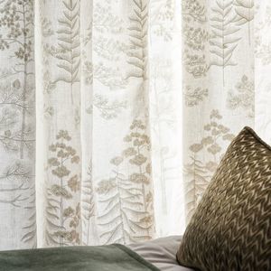 nature pattern sheer curtain fabric