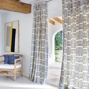 striped sheer curtain fabric