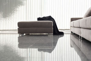 contemporary ottoman / fabric / indoor