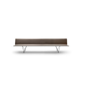 public bench / contemporary / stainless steel / high-pressure laminate