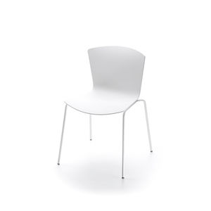 contemporary chair / upholstered / polypropylene / steel