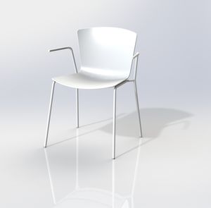 contemporary chair / with armrests / upholstered / polypropylene