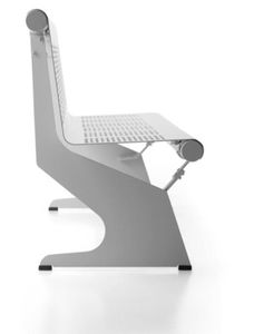 public bench / contemporary / steel / iron