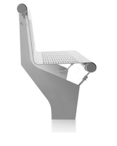 public bench / contemporary / steel / iron