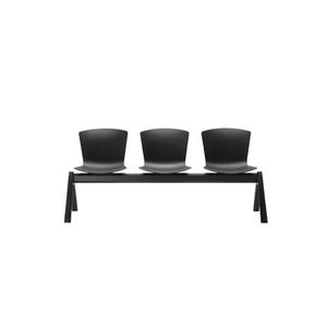 aluminum beam chairs / polypropylene / 3-seater / for reception areas