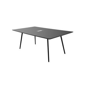 contemporary boardroom table / MDF / aluminum / rectangular