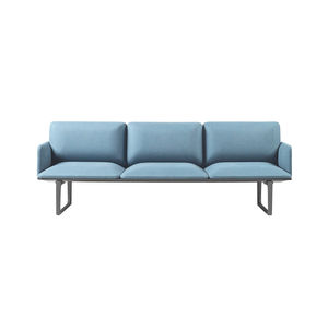 modular upholstered bench / contemporary / aluminum / fabric