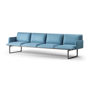 modular upholstered bench / contemporary / aluminum / fabric