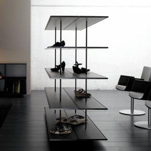 modular shelf / contemporary / steel / extruded aluminum