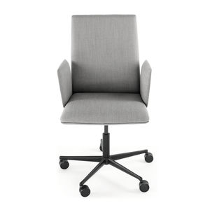contemporary office chair / on casters / with armrests / upholstered