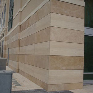 panel cladding / sandstone / polished / gray