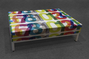 locker room bench / contemporary / synthetic leather / commercial