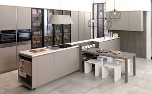 Solid Surface kitchen / contemporary / particle board / aluminum