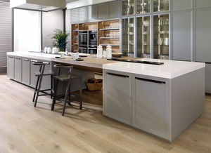 Solid Surface kitchen / contemporary / oak / particle board