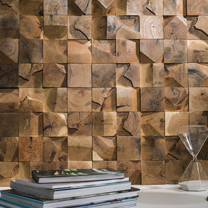 indoor mosaic tile / wall / wooden / matte