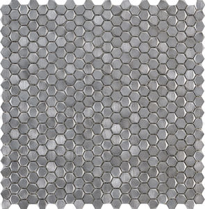 indoor mosaic tile / wall / metal / hexagonal