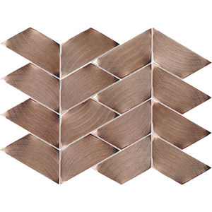 indoor mosaic tile / wall / aluminum / matte