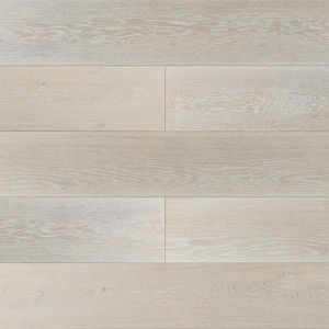 engineered parquet floor / glued / oak / brushed