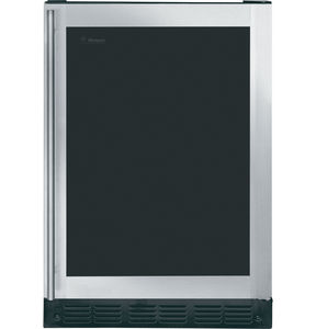 built-in wine cabinet / undercounter / stainless steel / electric