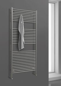 hot water towel radiator / steel / contemporary / vertical
