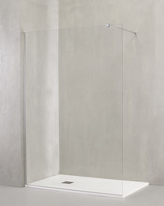 fixed shower screen / rectangular / glass