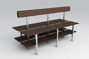 contemporary locker room bench