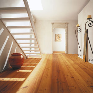 engineered parquet floor / glued / floating / larch
