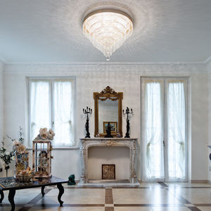 contemporary ceiling light / crystal / LED / handmade