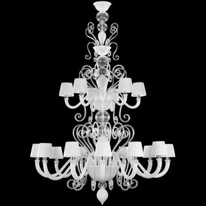 traditional chandelier / glass / blown glass / incandescent