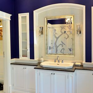 Traditional bathroom cabinet - AKAN-handmade furniture - wooden / wall ...